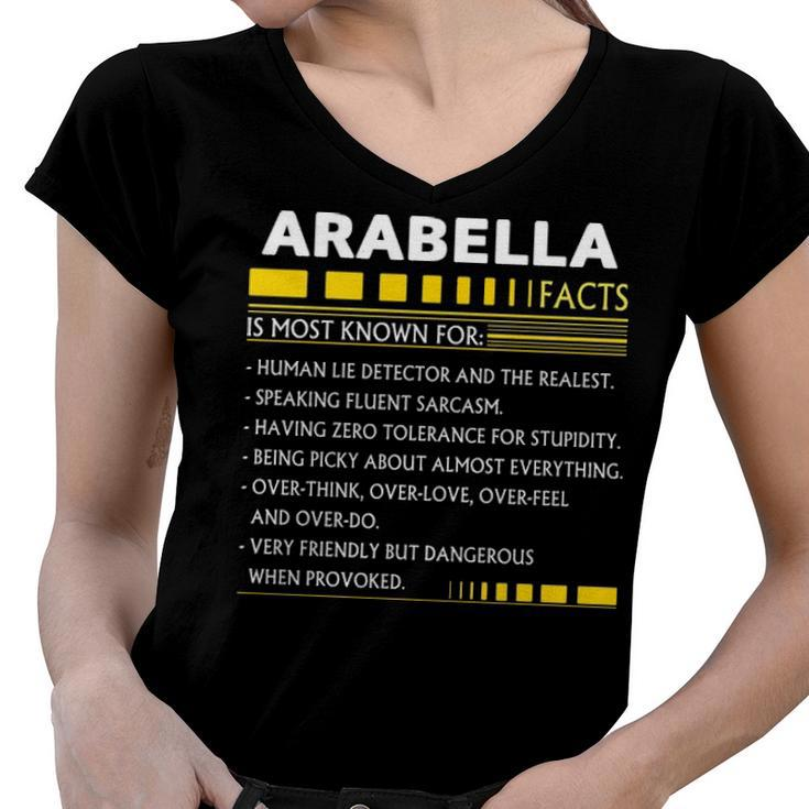 Arabella Name Gift   Arabella Facts Women V-Neck T-Shirt