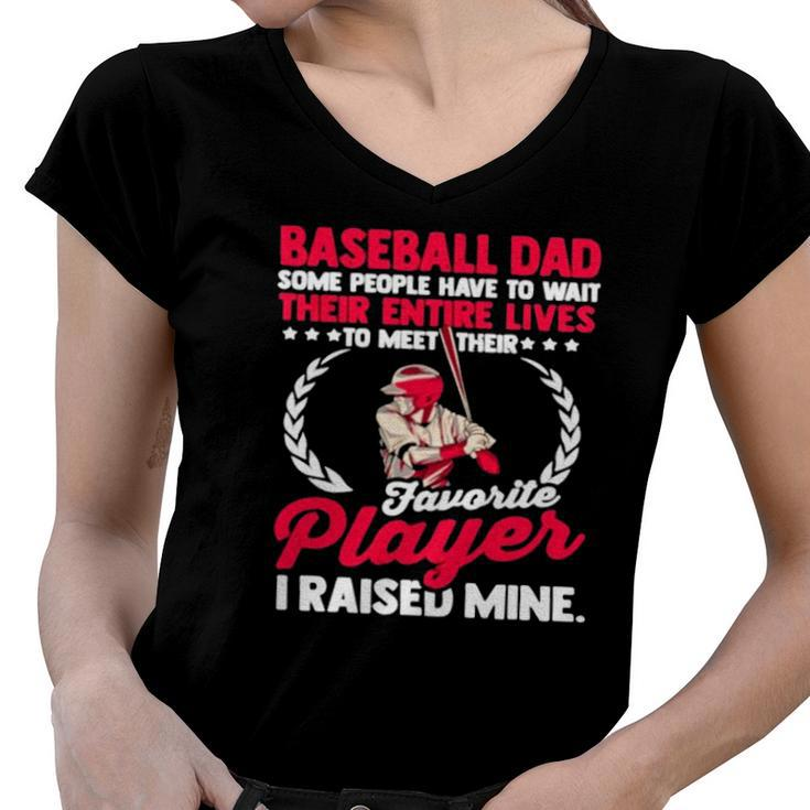 Baseball Little Brother Baseball Love Baseball Player Women V-Neck T-Shirt