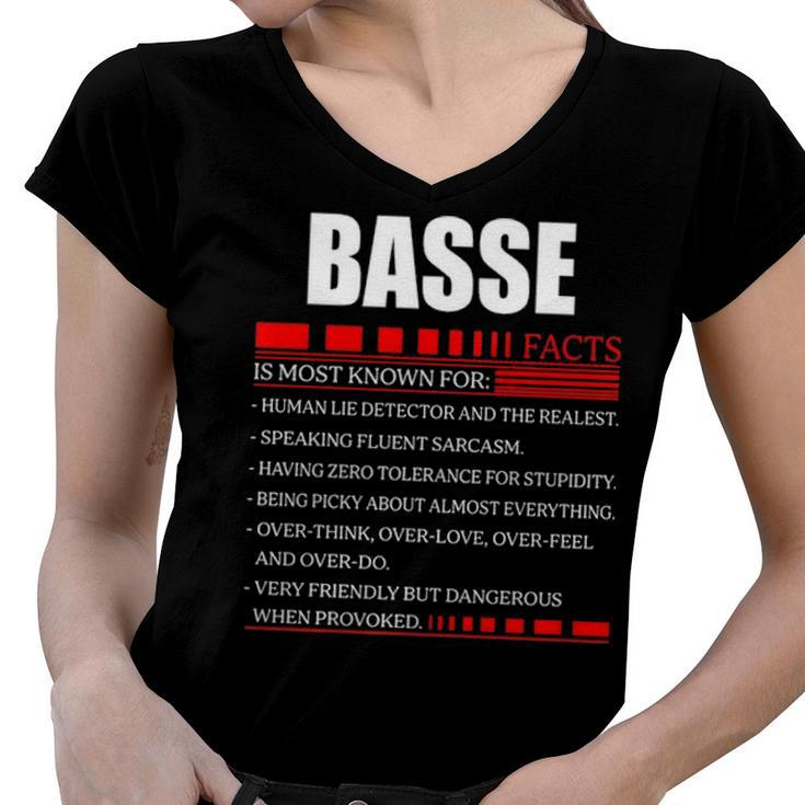 Basse Fact Fact T Shirt Basse Shirt  For Basse Fact Women V-Neck T-Shirt