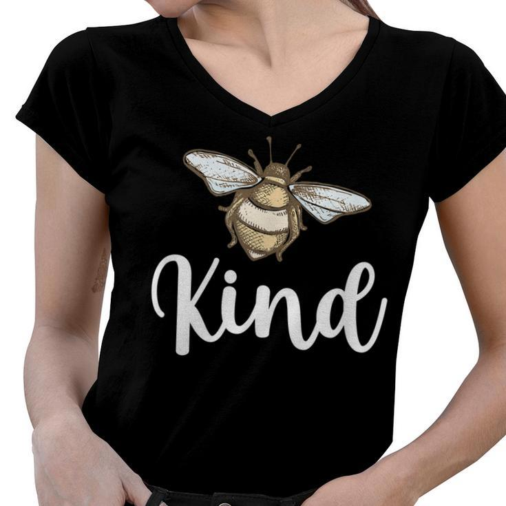 Bee Kind Kindness Matters Women Kids Be Kind Teacher  Women V-Neck T-Shirt