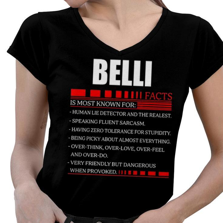 Belli Fact Fact T Shirt Belli Shirt  For Belli Fact Women V-Neck T-Shirt