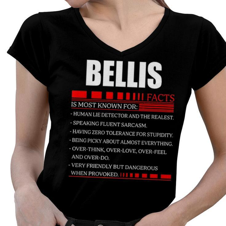Bellis Fact Fact T Shirt Bellis Shirt  For Bellis Fact Women V-Neck T-Shirt
