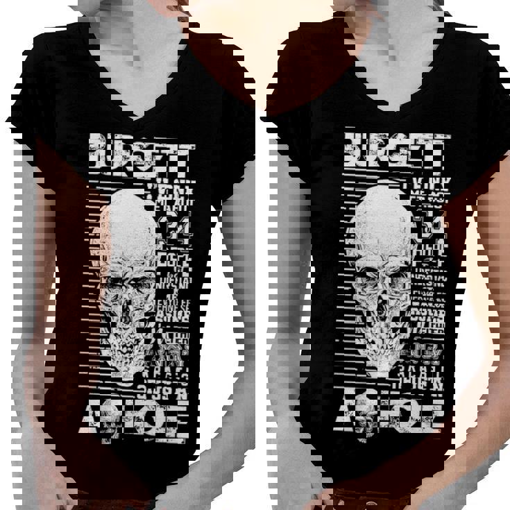 Burgett Name Gift   Burgett Ive Only Met About 3 Or 4 People Women V-Neck T-Shirt