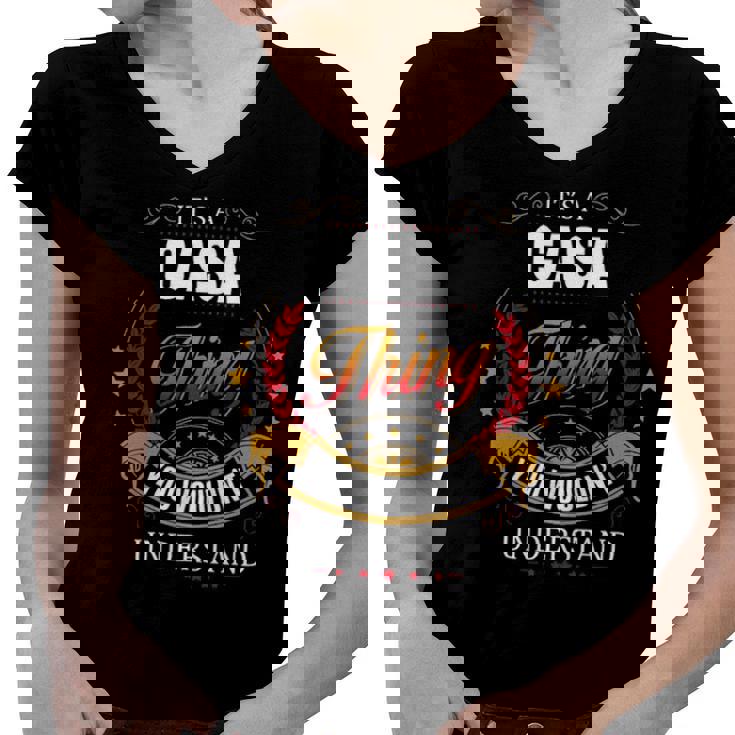 Casa Shirt Family Crest Casa T Shirt Casa Clothing Casa Tshirt Casa Tshirt Gifts For The Casa  Women V-Neck T-Shirt