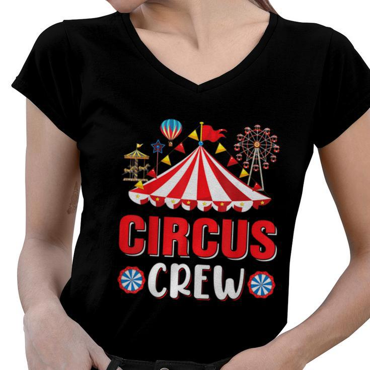 Circus Crew Funny Circus Staff Costume Circus Theme Party  V2 Women V-Neck T-Shirt