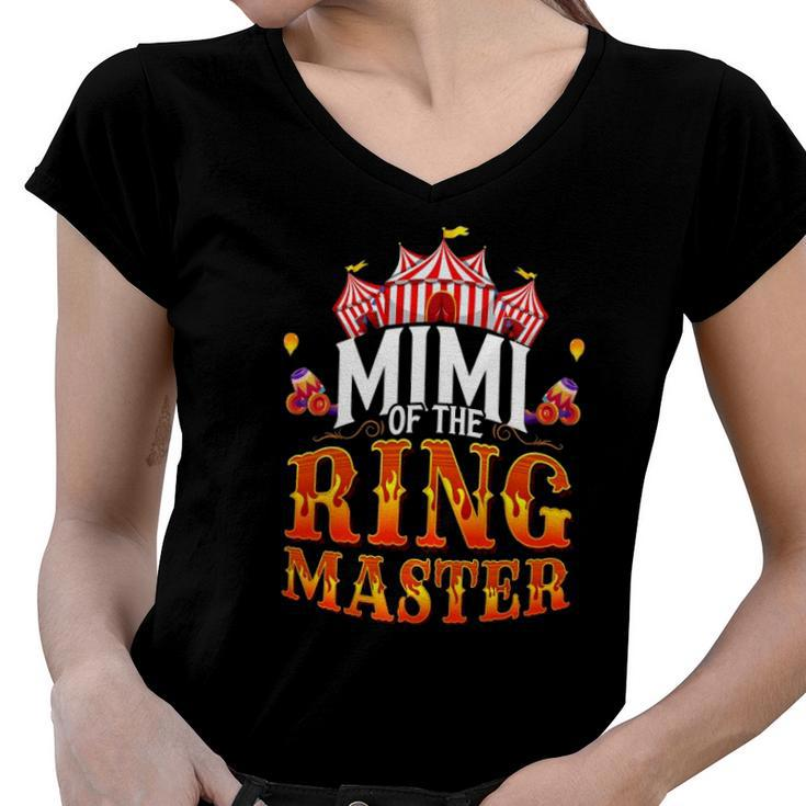 Circus Mimi Of The Ringmaster Family Matching Party Women V-Neck T-Shirt