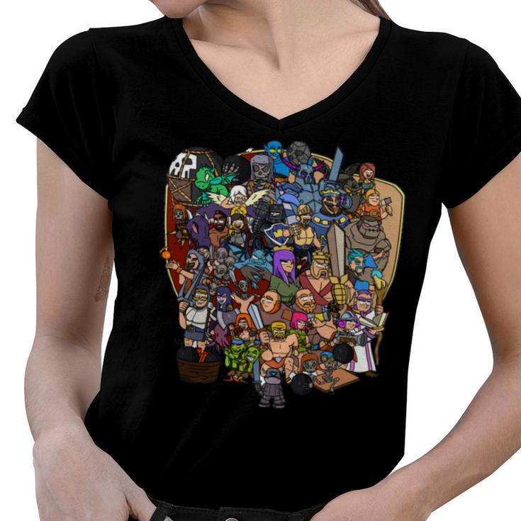 Clash Universe   Women V-Neck T-Shirt