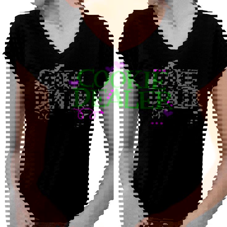 Cookie Dealer  Funny Scouts Gift Girl Kids Scouting  Women V-Neck T-Shirt