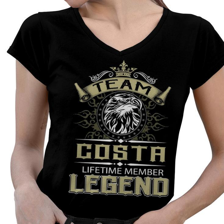Costa Name Gift   Team Costa Lifetime Member Legend Women V-Neck T-Shirt