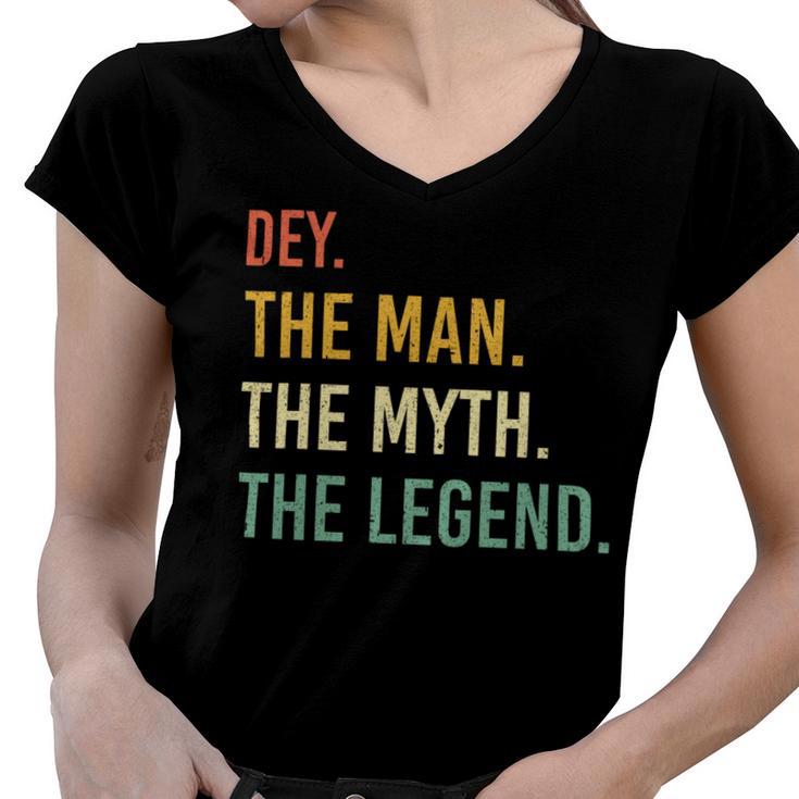 Dey Name Shirt Dey Family Name V2 Women V-Neck T-Shirt