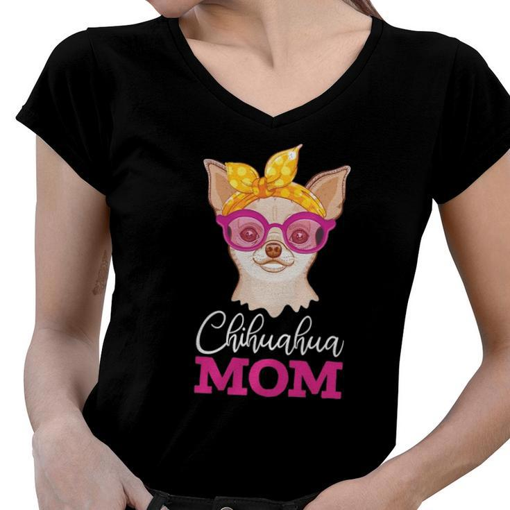 Dog Lover Motive - Chihuahua Clothes For Dog Owner Chihuahua Women V-Neck T-Shirt