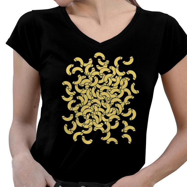 Elbow Noodles Elbow Macaroni Pasta Lovers Gift Women V-Neck T-Shirt