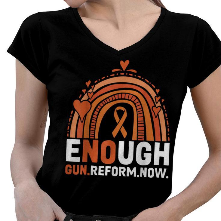 End Gun Violence Wear Orange  V2 Women V-Neck T-Shirt