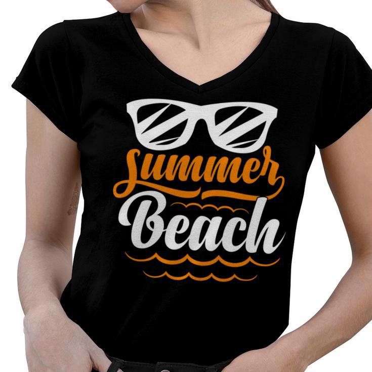 Enjoy The Summer Summer Vacation Women V-Neck T-Shirt