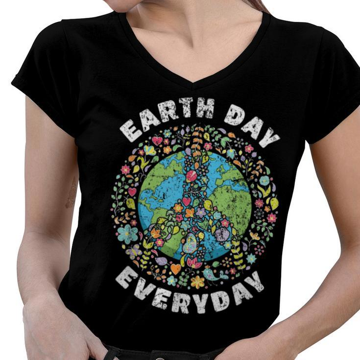 Everyday Earth Day Women V-Neck T-Shirt