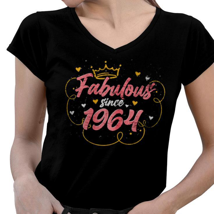 Fabulous Since  V3 Women V-Neck T-Shirt