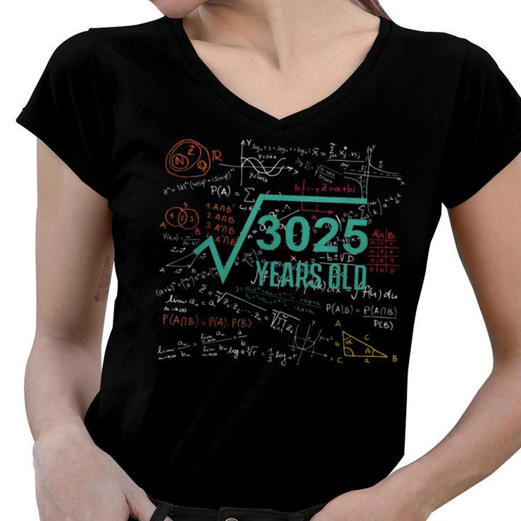 Formulas Root 3025 55Th Fifty Five Birthday  Women V-Neck T-Shirt