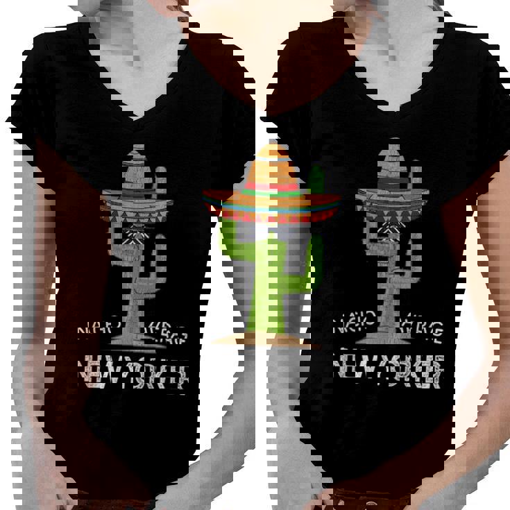 Fun Hometown New Yorker Meme Funny New York Nyc Roots Home Women V-Neck T-Shirt