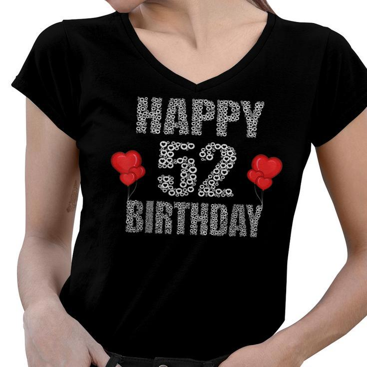 Happy 52Nd Birthday Idea For Mom And Dad 52 Years Old  Women V-Neck T-Shirt