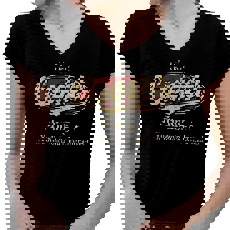 Its A Cooter Thing You Wouldnt Understand Shirt Personalized Name Gifts T Shirt Shirts With Name Printed Cooter Women V-Neck T-Shirt
