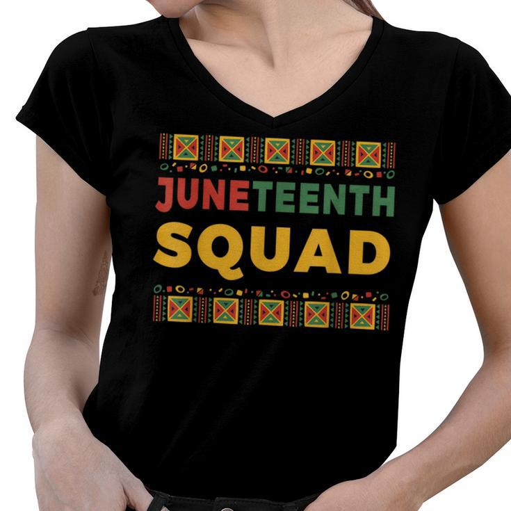 Junenth Squad Men Women & Kids Boys Girls & Toddler  Women V-Neck T-Shirt