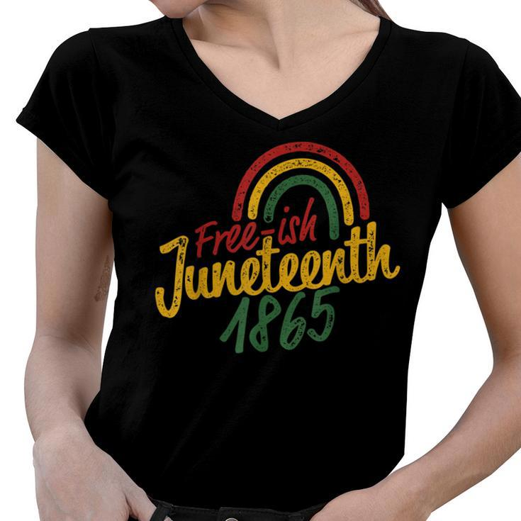 Junenth  Women Free-Ish 1865 Kids Mens Junenth  Women V-Neck T-Shirt