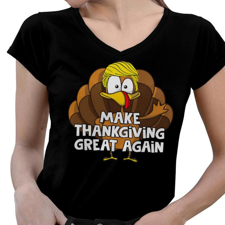 Make Thanksgiving Great Again 908 Shirt Women V-Neck T-Shirt