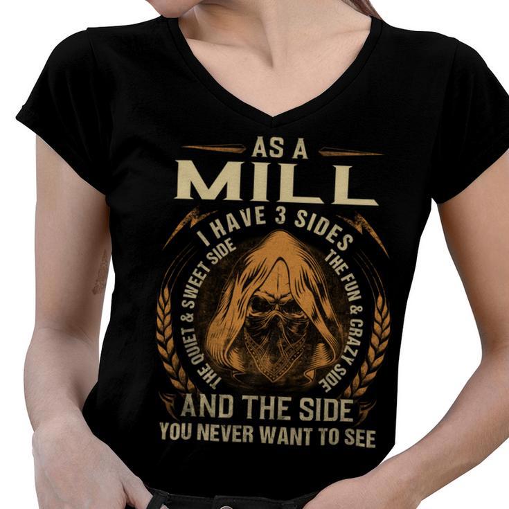 Mill Name Shirt Mill Family Name V3 Women V-Neck T-Shirt