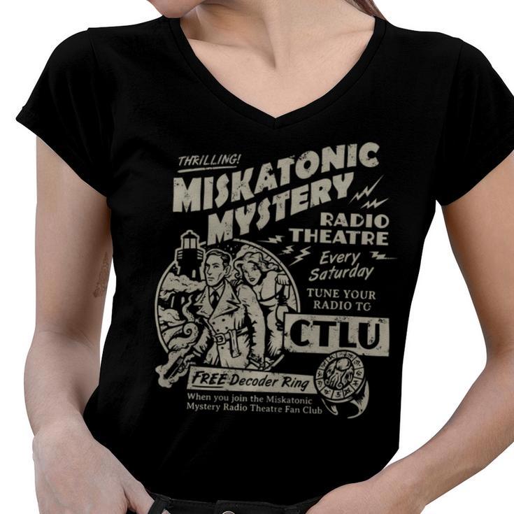 Miskatonic Mystery Radio Theatre  145 Trending Shirt Women V-Neck T-Shirt