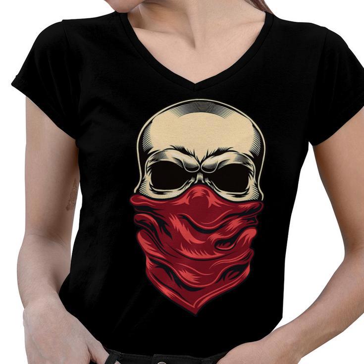 Motorcycle Skull Dreaming Racing 473 Shirt Women V-Neck T-Shirt