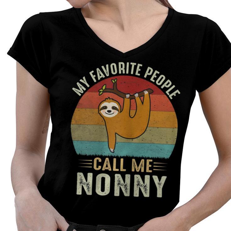 My Favorite People Call Me Nonny  302 Trending Shirt Women V-Neck T-Shirt