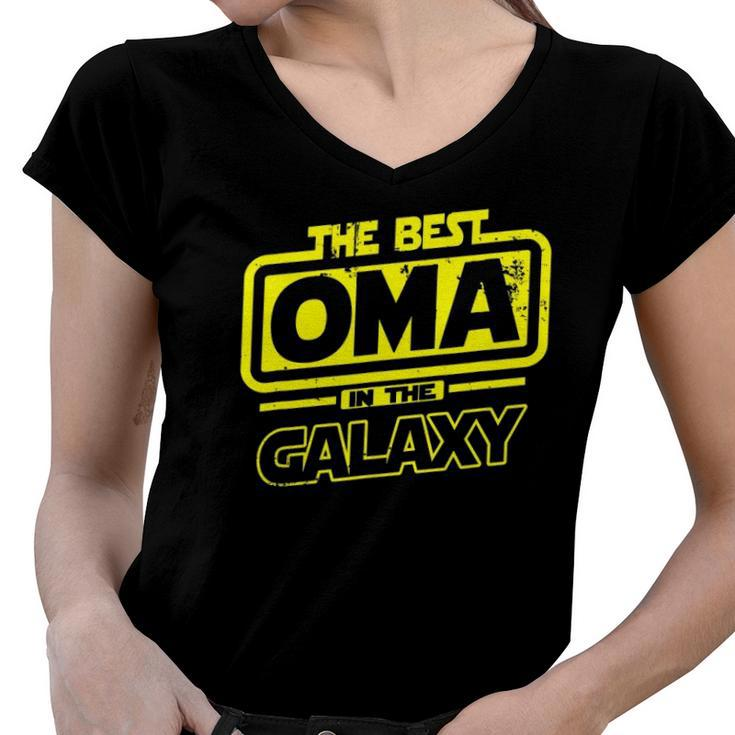 Oma In The Galaxy Copy Png Women V-Neck T-Shirt