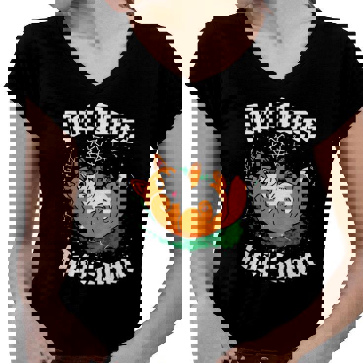 Pet Dogs Hail Satan Kawaii Satanic Dog Astrology Witchcraft Women V-Neck T-Shirt