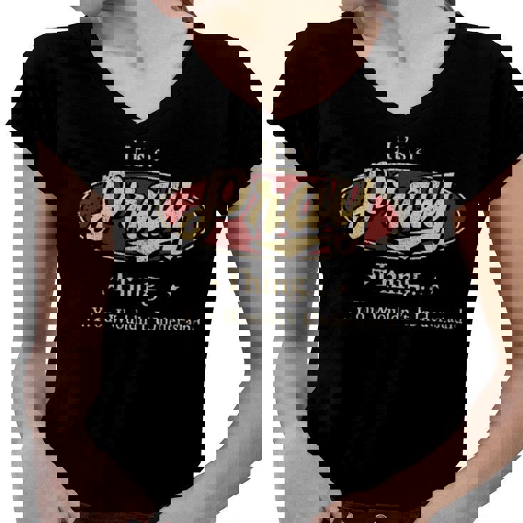Pray Shirt Personalized Name Gifts T Shirt Name Print T Shirts Shirts With Name Pray Women V-Neck T-Shirt