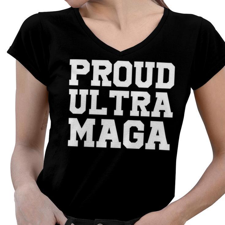 Proud Ultra Maga V10 Women V-Neck T-Shirt