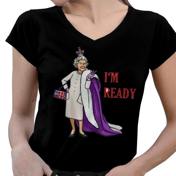 Queens Platinum Jubilee  V3 Women V-Neck T-Shirt