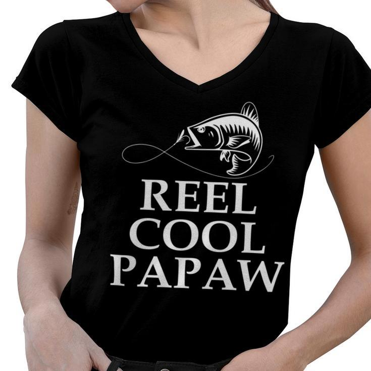 Reel Cool Papaw V2 Women V-Neck T-Shirt