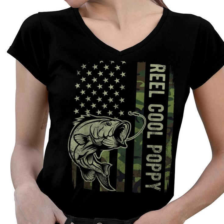 Reel Cool Poppy Women V-Neck T-Shirt