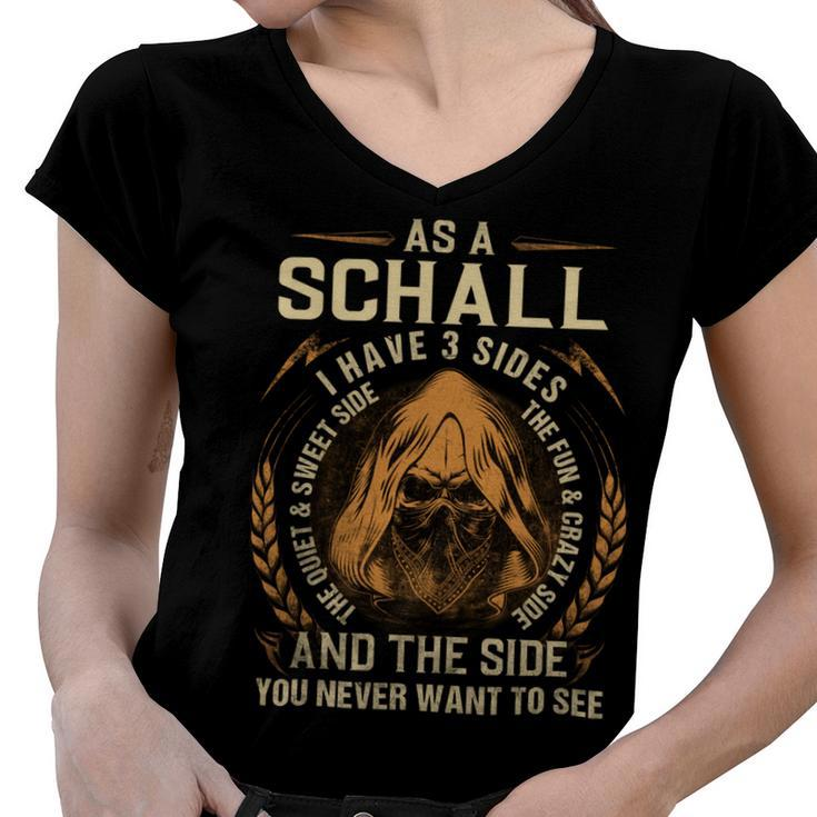 Schall Name Shirt Schall Family Name V6 Women V-Neck T-Shirt