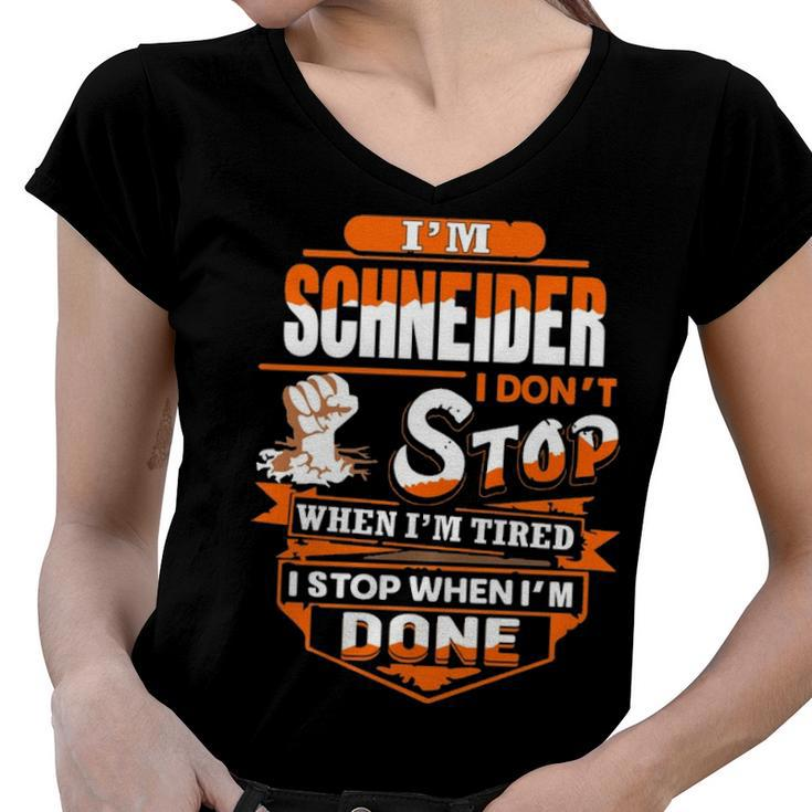 Schneider Name Gift   Im Schneider Women V-Neck T-Shirt