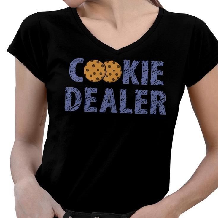 Scout  Girl Funny Cookie Dealer Troop Leader Gift  Women V-Neck T-Shirt