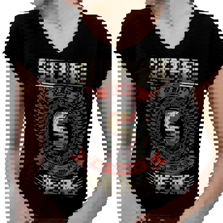Shepard Blood  Run Through My Veins Name Women V-Neck T-Shirt