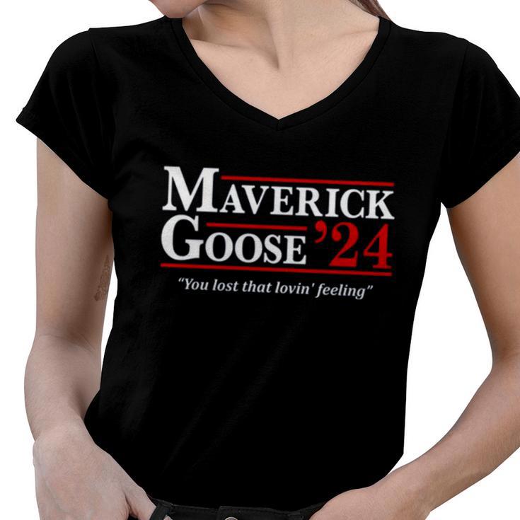 Talk To Me Goose Marverick Goose 2022  Women V-Neck T-Shirt