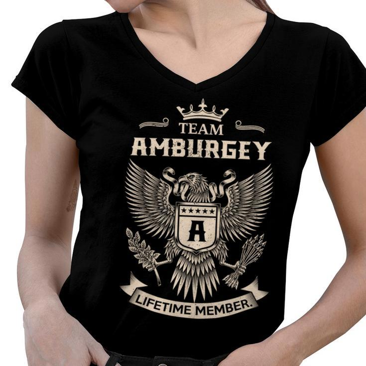 Team Amburgey Lifetime Member V5 Women V-Neck T-Shirt