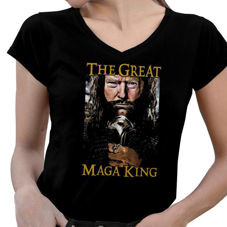 The Great Maga King S The Return Of The Ultra Maga King Women V-Neck T-Shirt