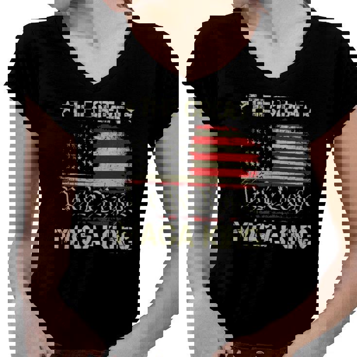 The Great Maga King We The People Ultra Maga Patriotic Us Women V-Neck T-Shirt