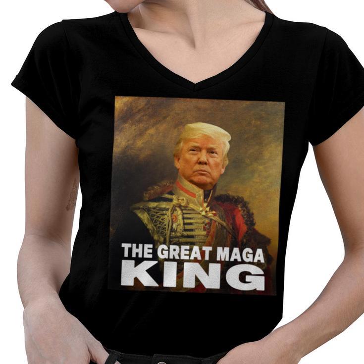 The Return Of The Great Maga King  Women V-Neck T-Shirt