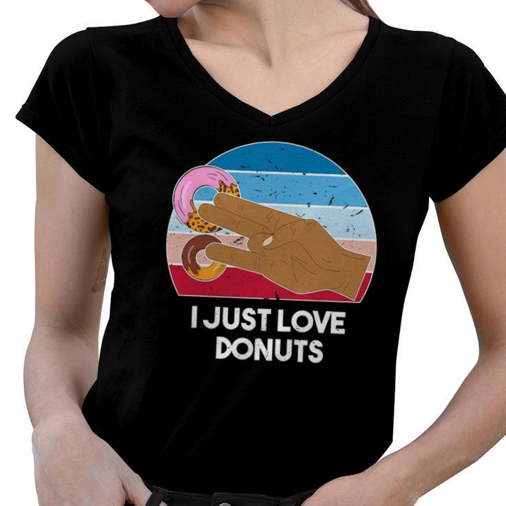 Two In The Pink One In The Stink Donut Two Coot One Boot Women V-Neck T-Shirt