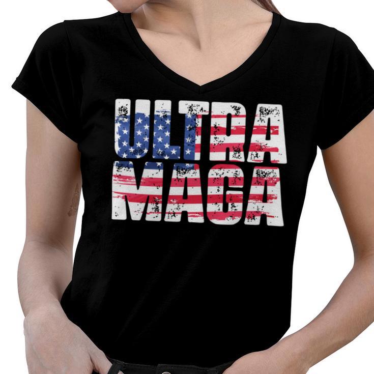 Ultra Maga And Proud Of It A Ultra Maga And Proud Of It  V19 Women V-Neck T-Shirt