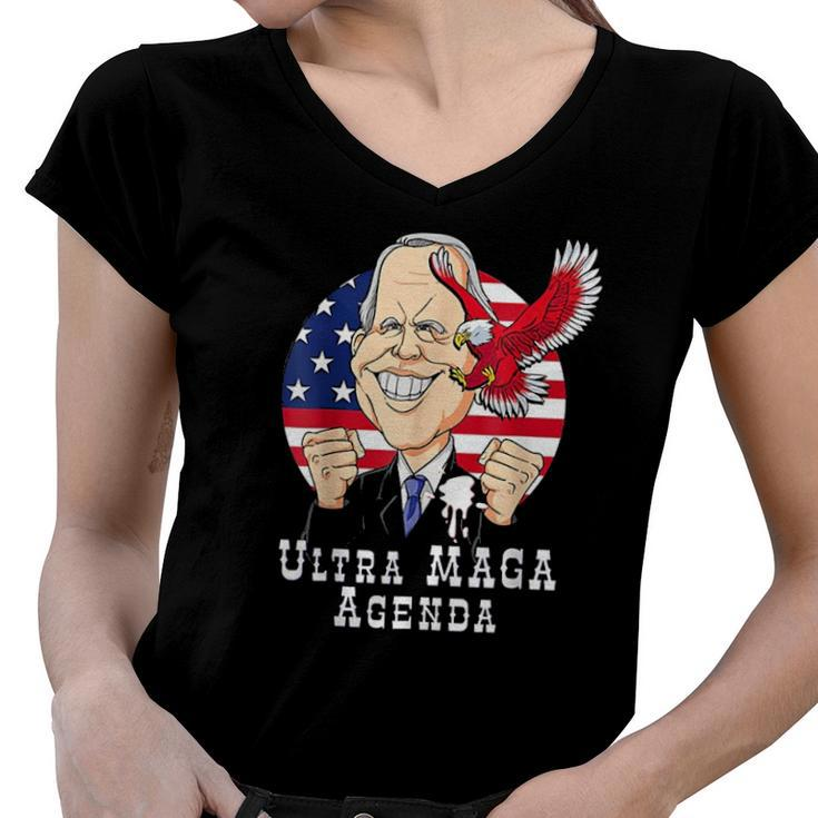 Ultra Maga And Proud Of It We The People Republican Funny Women V-Neck T-Shirt